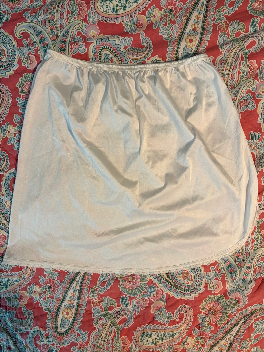 Women's White Half Slip